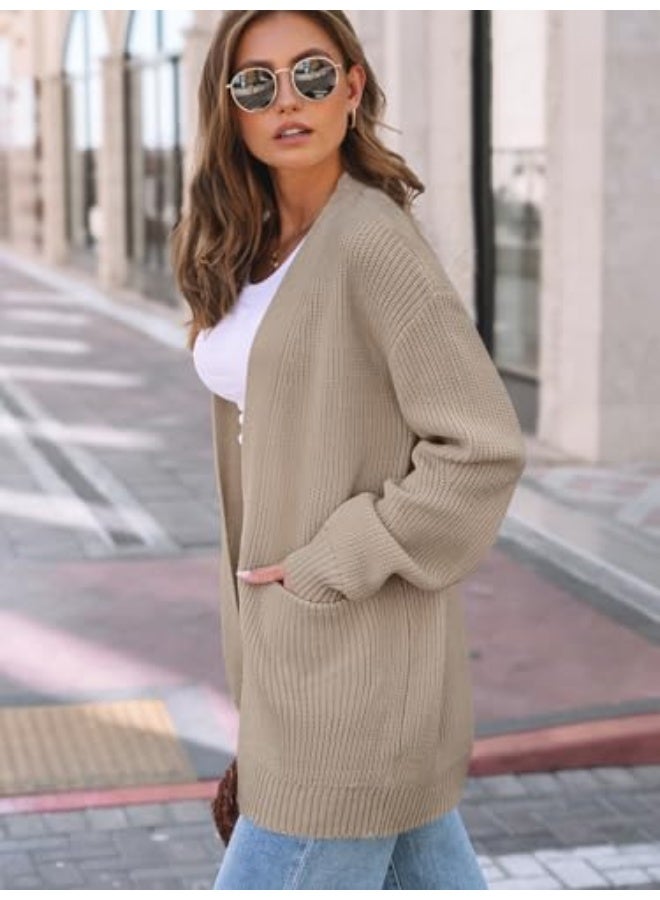 NIBEMINENT Womens Oversized Cardigans Soft Knit Cardigan Sweater with Pockets - Image 3