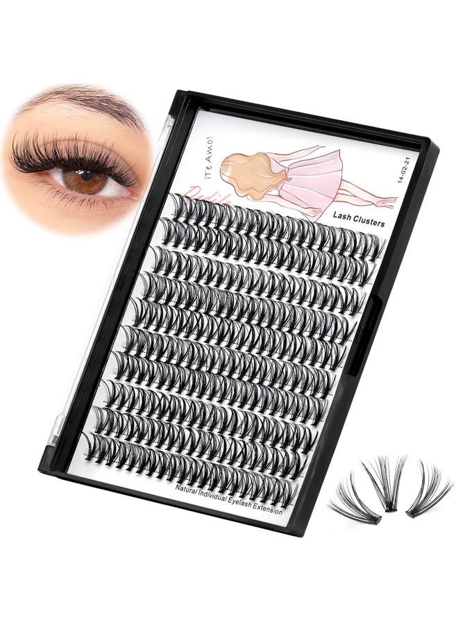 Dedila 8-22mm to Choose 20D/40D Individual False Eyelashes Makeup Cluster Eyelashes Thickness 0.07mm D Curl Natural long Black Soft Lightweight 3D Eye Lashes Extensions Dramatic Look (16mm) - Image 1