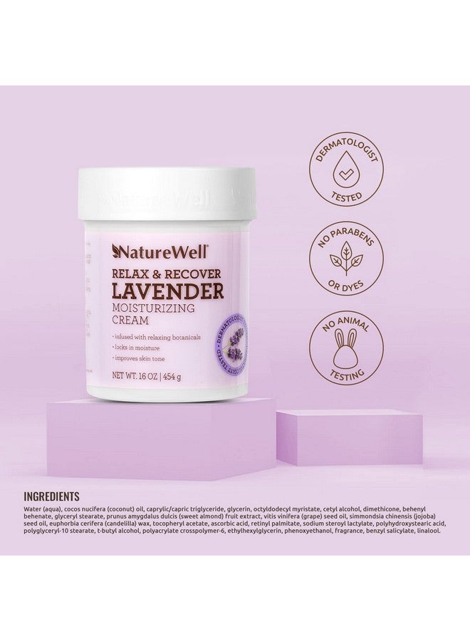 NATURE WELL Lavender Smooth & Soften Moisturizing Cream For Face Body & Hands Infused With Natural Oils & Extracts Restores Skin Moisture Barrier 16 Oz. - Image 5