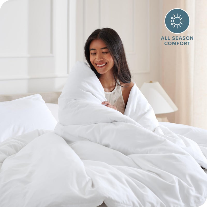 Bare Home Bedding Duvet Cover Oversized King Size - Premium 1800 Super Soft Duvet Covers Collection - Lightweight, Cooling Duvet Cover - Soft Breathable Bedding Duvet Cover (Oversized King, White) - Image 4