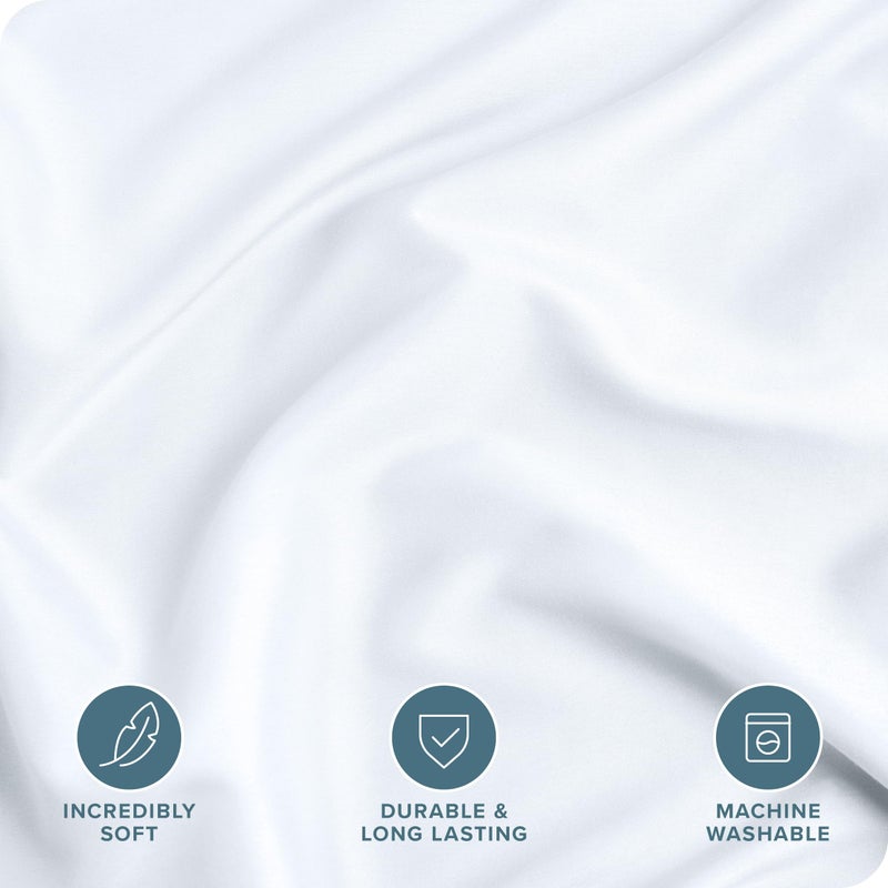 Bare Home Bedding Duvet Cover Oversized King Size - Premium 1800 Super Soft Duvet Covers Collection - Lightweight, Cooling Duvet Cover - Soft Breathable Bedding Duvet Cover (Oversized King, White) - Image 3