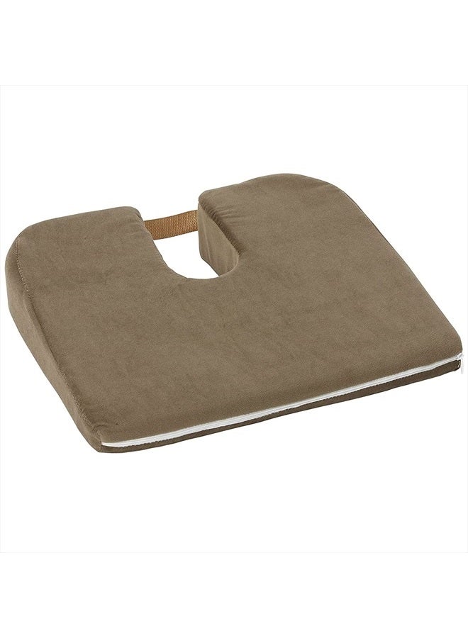 DMI Gradual Slope Seat Cushion for Coccyx, Sciatica and Tailbone Pain Used With Dining Room Chairs, Desk Chairs, Car Seats or Wheelchair Cushions, Machine Washable-Cover, 15 Inch, Camel - Image 1