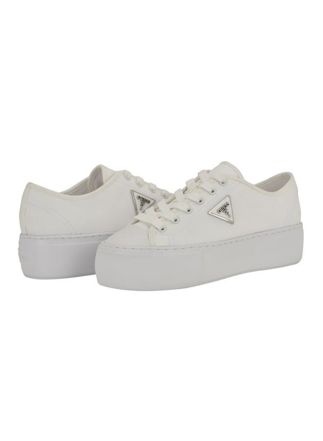 GUESS Women's Joezi Sneaker, White 140, 37 EU - Image 2