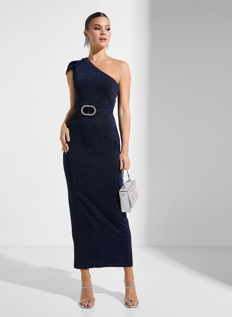 ELLA One-Shoulder Belted Dress - Image 4