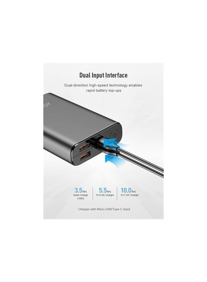 ACMIC Power bank powercore 10000mAh mini portable pd fast charging 18w delivery, Slim power bank pd fast charging USB C 18w power delivery - Image 3