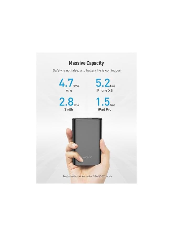 ACMIC Power bank powercore 10000mAh mini portable pd fast charging 18w delivery, Slim power bank pd fast charging USB C 18w power delivery - Image 4