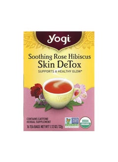 Yogi Tea Yogi Tea, Skin DeTox, Soothing Rose Hibiscus, 16 Tea Bags, 1.12 oz (32 g)  - Image 1