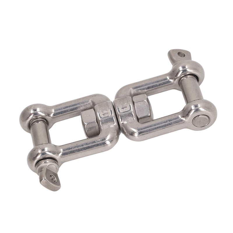 Stainless Steel Shackle 12mm/0.47in 360 Degree Rotation Double Jaw Shackle - 304 Stainless Steel Rust Proof Anchor Shackle for Indoor Outdoor Lifting Hammock Climbing - Image 4