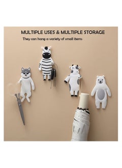 Y&D 4pcs Adorable Decorative Wall Hooks Adhesive Coat  - Image 2