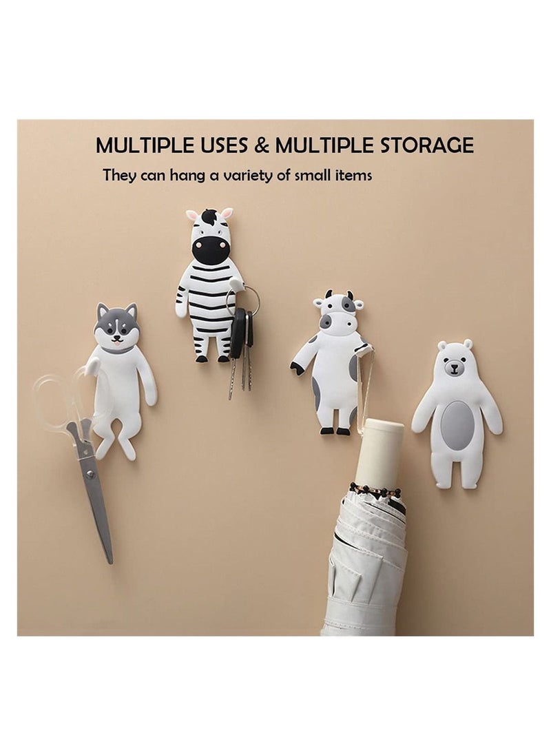 Y&D 4pcs Adorable Decorative Wall Hooks Adhesive Coat  - Image 2