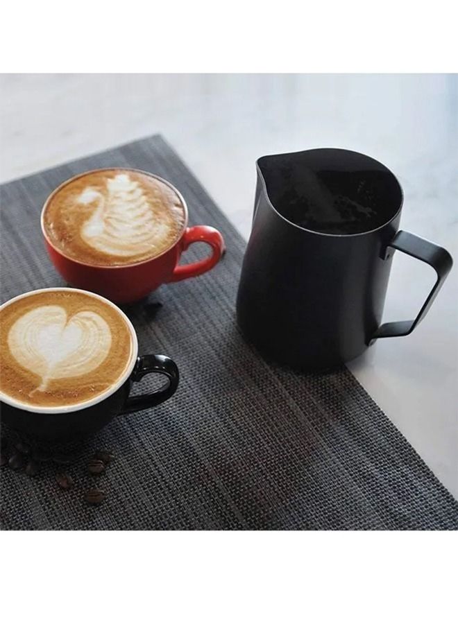 Stainless Steel Milk Frothing Pitcher Black 400ml  - Image 4