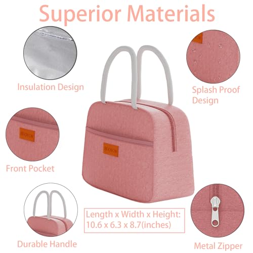 JBGOYON® Bento Lunch Box Set - 3 Stackable Containers for Adults and Kids，lunch box for women- Includes Lunch Bag, Leak-Proof and BPA-Free - Built-in Utensil Set - Dishwasher Safe (Pink) - Image 5