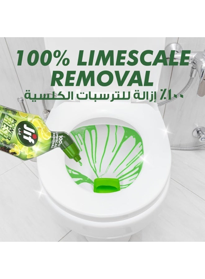 جيف سائل تنظيف المرحاض باور فريش 500 مل برائحة الليمون والصنوبر، مزيل للترسبات الكلسية بنسبة 100%، يقضي على 99.9% من الجراثيم - Image 4