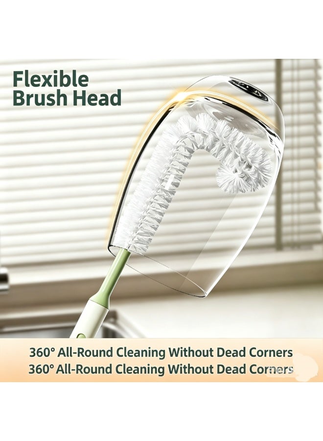 3-in-1 Telescopic Cup Brush Sponge Cleaner Multi-Purpose Kitchen Bottle Washing Tool - Image 2