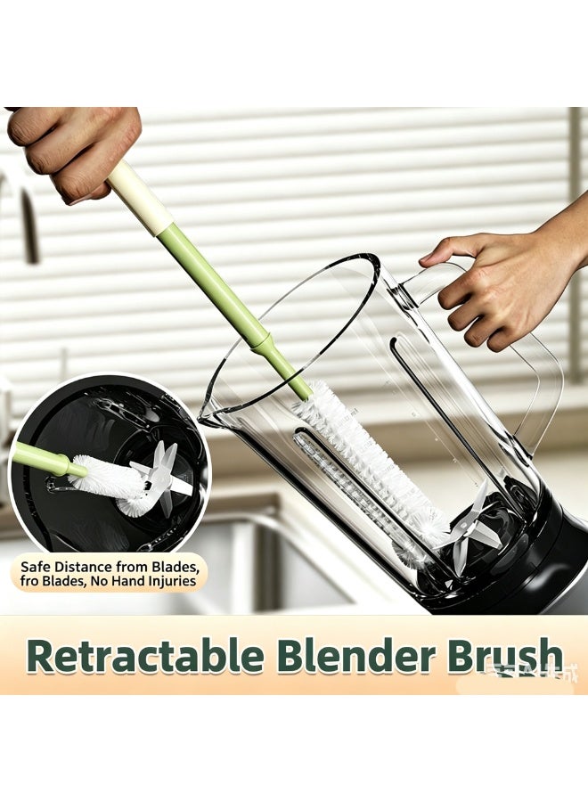 3-in-1 Telescopic Cup Brush Sponge Cleaner Multi-Purpose Kitchen Bottle Washing Tool - Image 1
