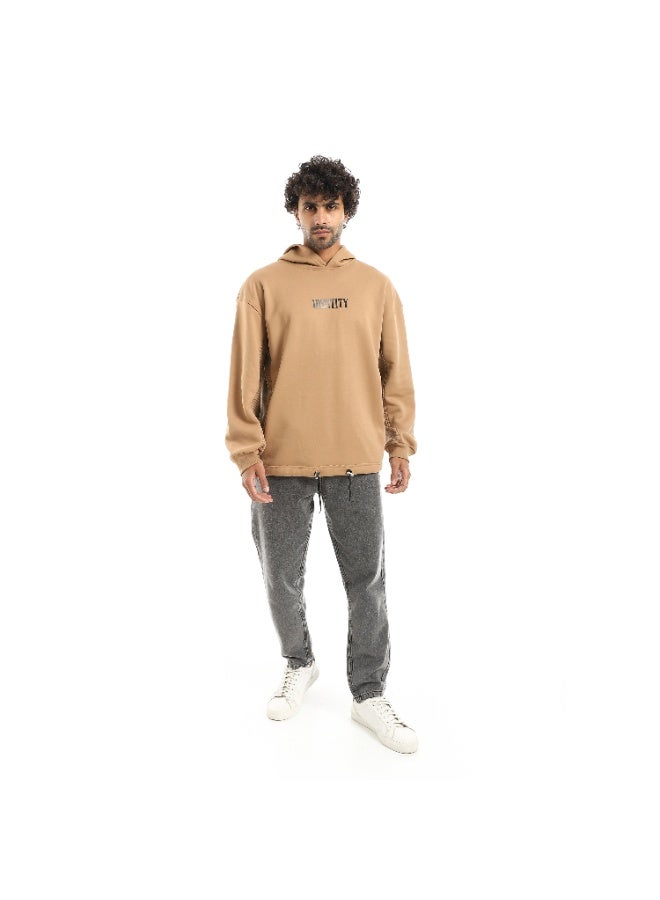 Caesar Men's oversized hoodie with hood and printed sides and sleeves - Image 2