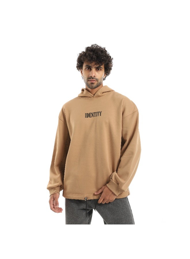 Caesar Men's oversized hoodie with hood and printed sides and sleeves - Image 1