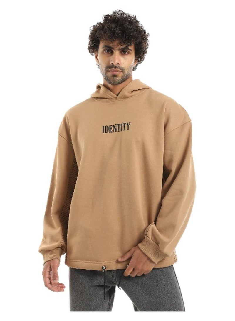 Caesar Men's oversized hoodie with hood and printed sides and sleeves - Image 1