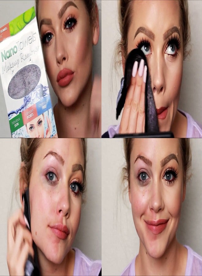 Life Miracle Nano Towel Makeup Remover Face Wash Cloth. Remove Cosmetics FAST and Chemical Free. Wipes Away Facial Dirt and Oil Like An Eraser. Great for Sensitive Skin, Acne, Exfoliating (Grey) - Image 3
