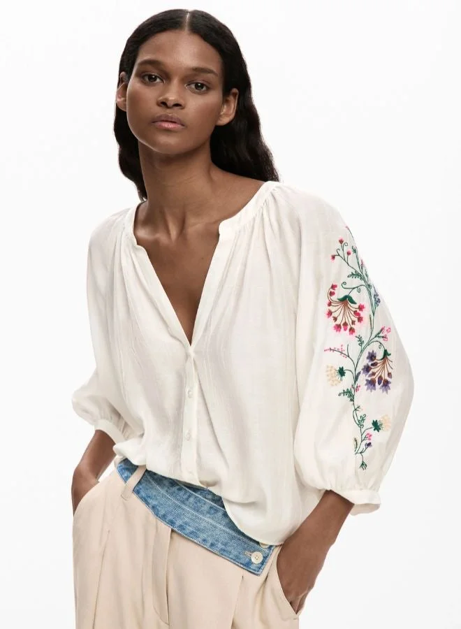 DESIGUAL Woman Woven Blouse 3/4 Sleeve