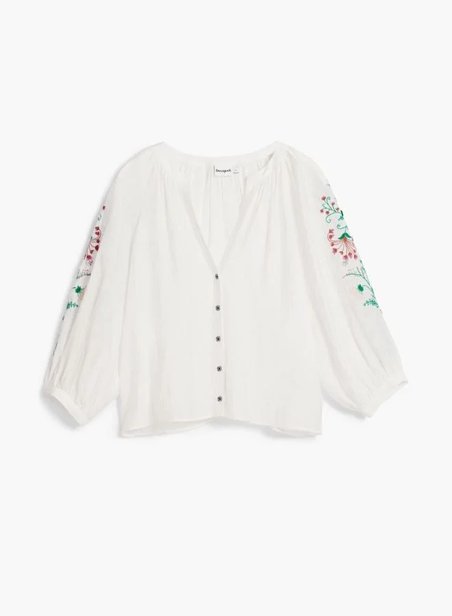DESIGUAL Woman Woven Blouse 3/4 Sleeve