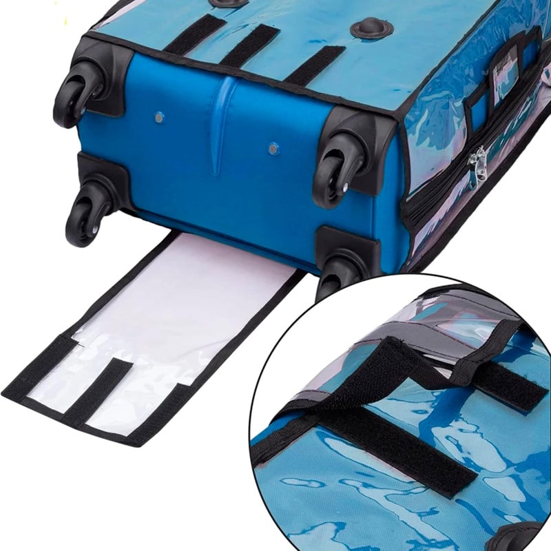 Zippered Clear PVC Suitcase Cover Protector - Waterproof & Dustproof for 24 Inch Luggage - Image 4