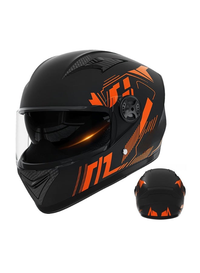 Full Face Motorcycle Helmet Motorbike Racing Street Bike Helmets for Adults  HD Dual Mirror - Image 1