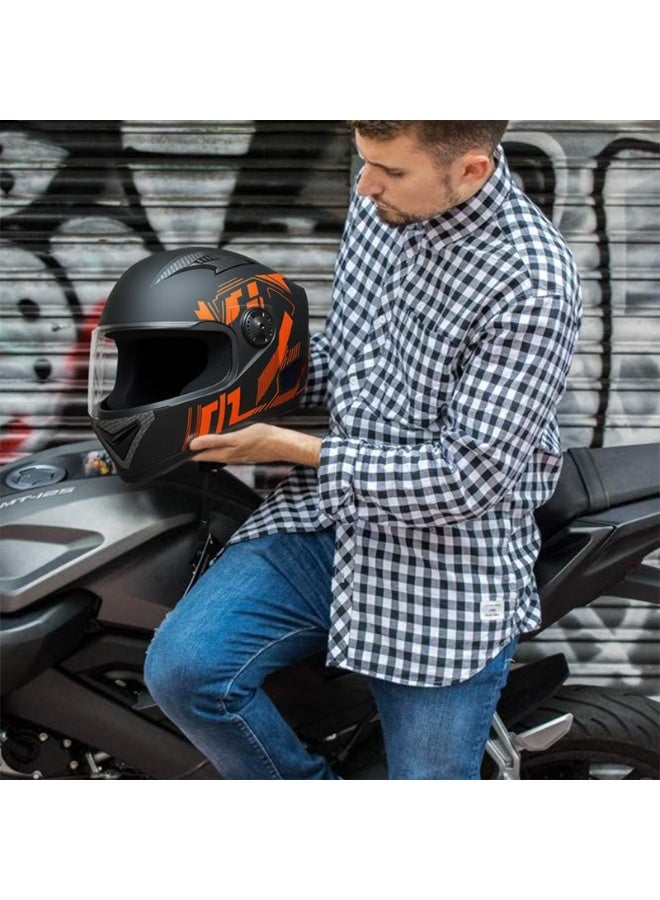 Full Face Motorcycle Helmet Motorbike Racing Street Bike Helmets for Adults  HD Dual Mirror - Image 3