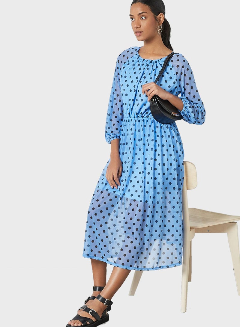 SIVVI for HANIYA Polka Dot Midi Dress  - Image 4