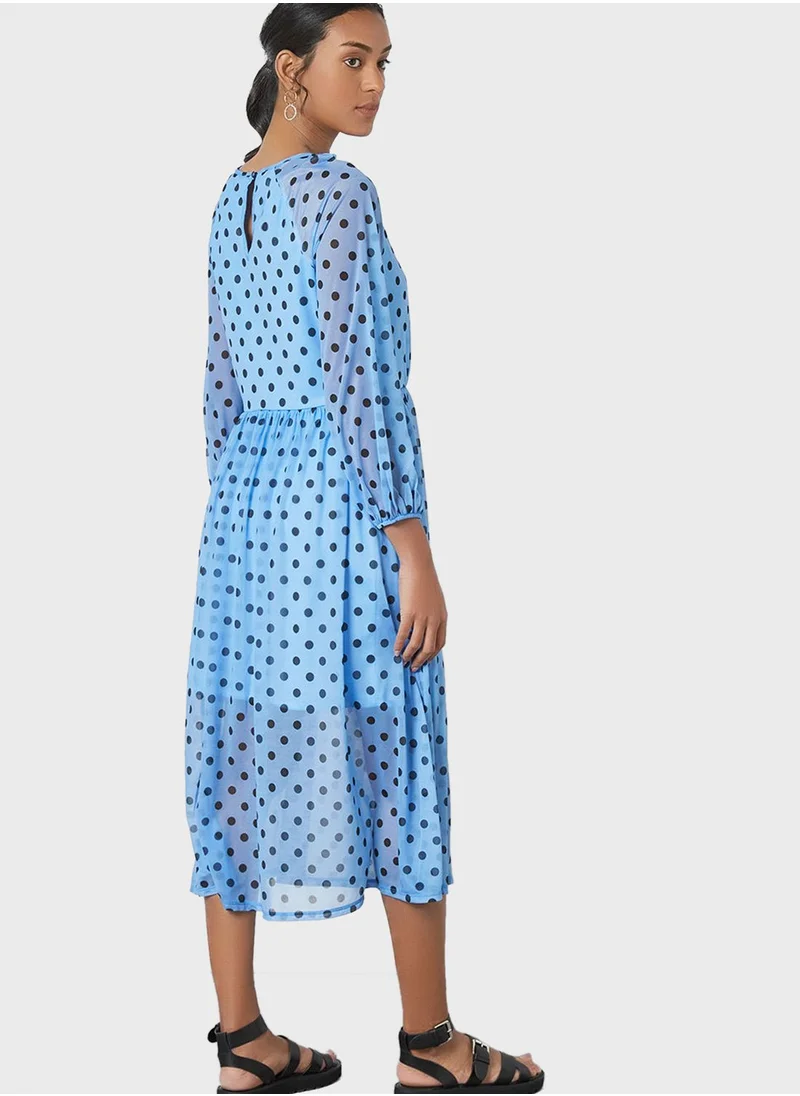 SIVVI for HANIYA Pleated Printed Dress