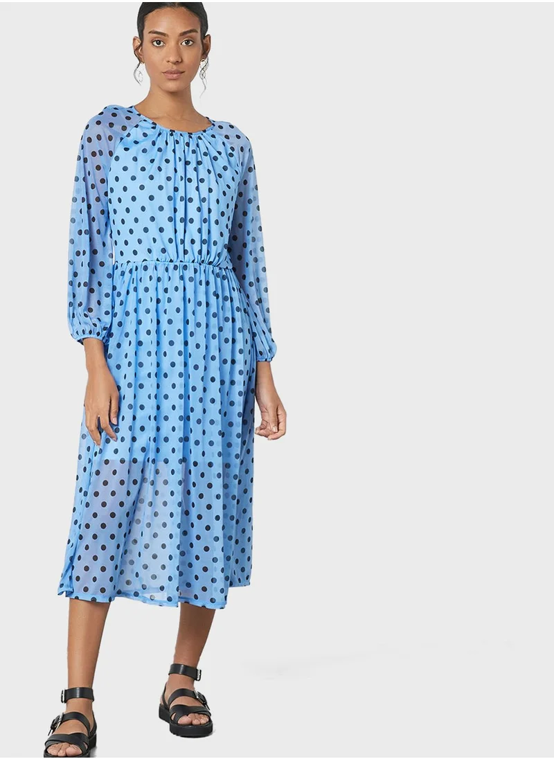 SIVVI for HANIYA Pleated Printed Dress