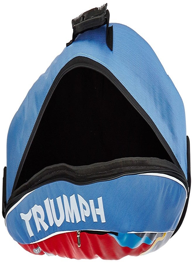 ترايامف مضرب تنس الريشة خفيف الوزن من مادة الجرافيت المركبة من تريومف سونيك مع حقيبة تنس الريشة ذات حجرتين من نوع تيتان-6R باللونين السماوي والأحمر - Image 5