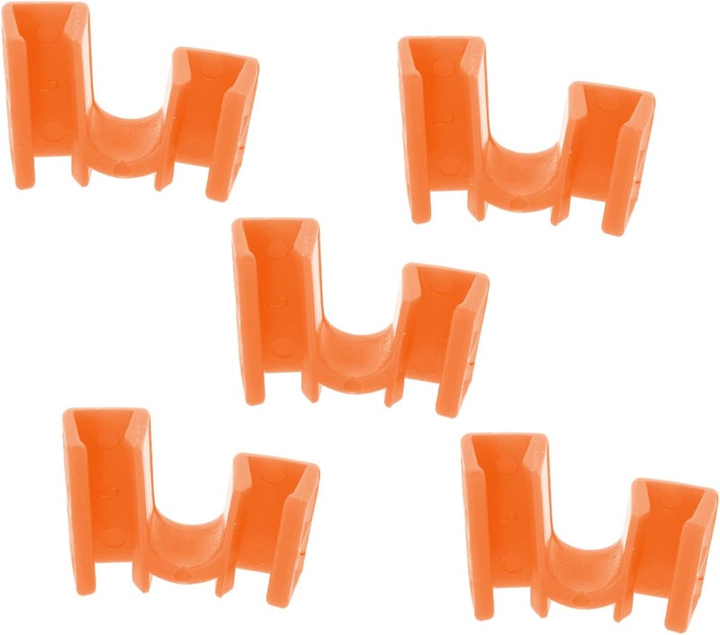 Orange Training Chopstick Clips 5pcs Reusable Helper For Beginners Easy Food Pickup Travel Friendly - Image 1