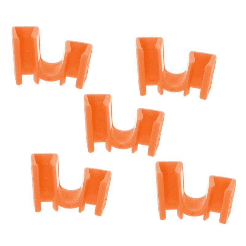 Orange Training Chopstick Clips 5pcs Reusable Helper For Beginners Easy Food Pickup Travel Friendly - Image 2