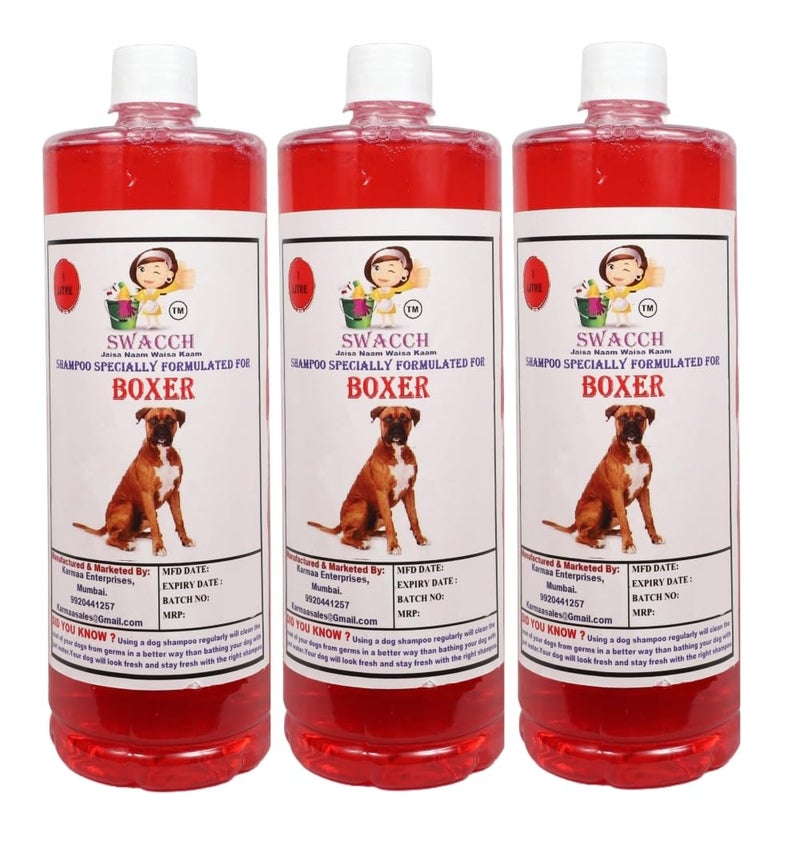 swacch Shampoo | Puppy Safe Shampoo | PH Balanced | Boxer Dog Shampoo 1 Litre Pack of 3 Jasmine + | O PVC Ring Rubber Chew Toy | Teething Chew Toy I Dental Teething I Durable I Combo Pack - Image 2