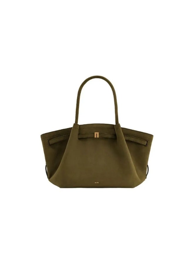 JW PEI Hana Medium Faux Suede Tote Bag - Green - Image 3