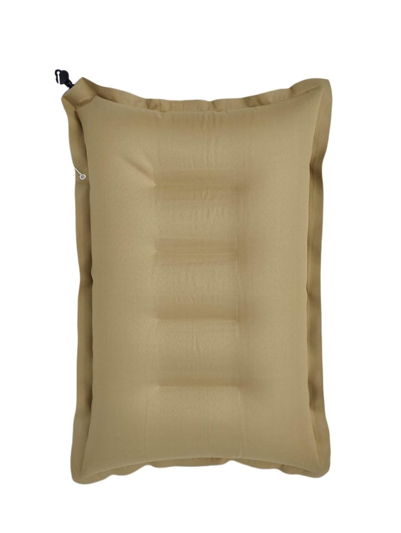 SHIVAM CART SHIVAM CART Soft Cotton Travelling Air Pillow Compact and Lightweight Pillow Neck Support headrest Pillow During Travelling in Bus TrainFlight Pack of 1 Brown - Image 1