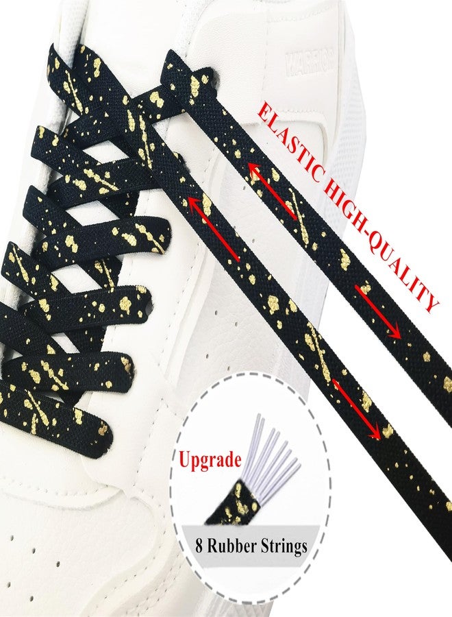 nikwesm Magnetic No Tie Elastic Shoe Laces for Kids Adults, No screw, One Size Fits All, White Color Dot, X-Large - Image 5