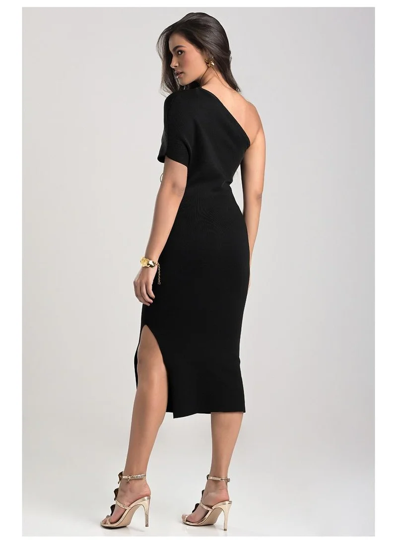 Carmen Steffens  Black One-Shoulder Bandage Knit Dress for Women | Best Price UAE