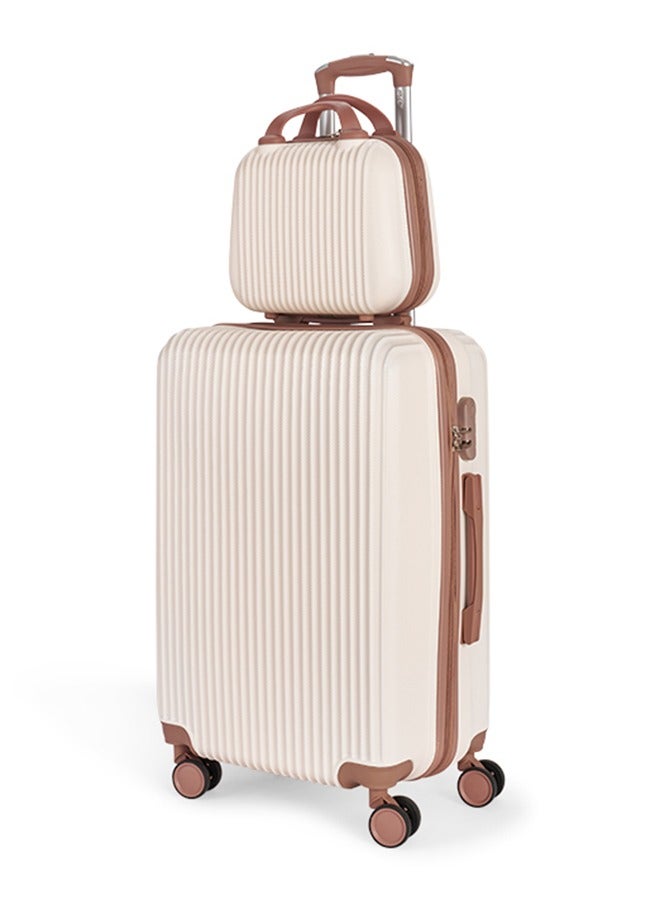 LIMRA Luggage set 6 pieces travel Bags with a distinctive design from limra Beige/Gold - Image 2