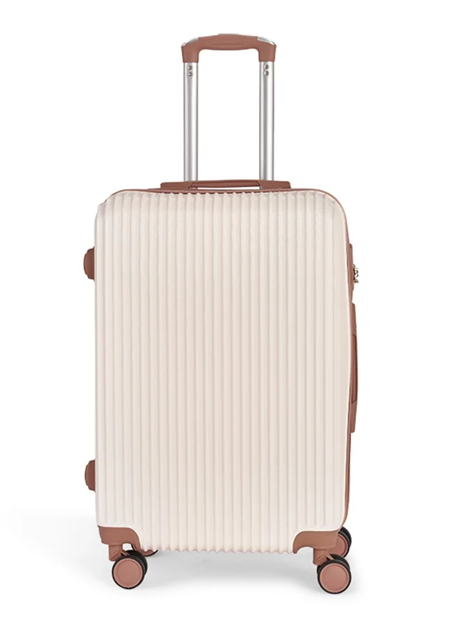 LIMRA Luggage set 6 pieces travel Bags with a distinctive design from limra Beige/Gold