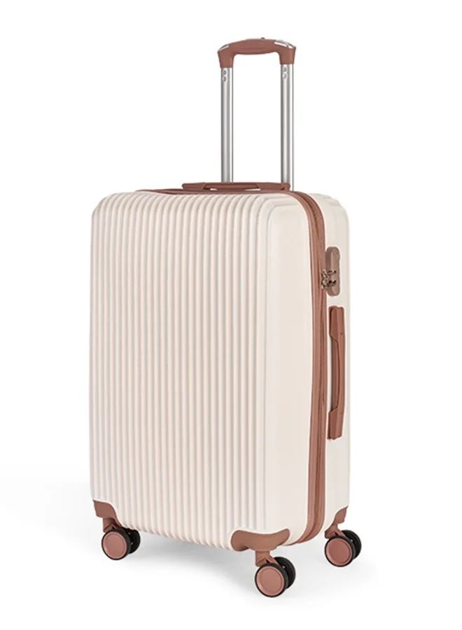 LIMRA Luggage set 6 pieces travel Bags with a distinctive design from limra Beige/Gold