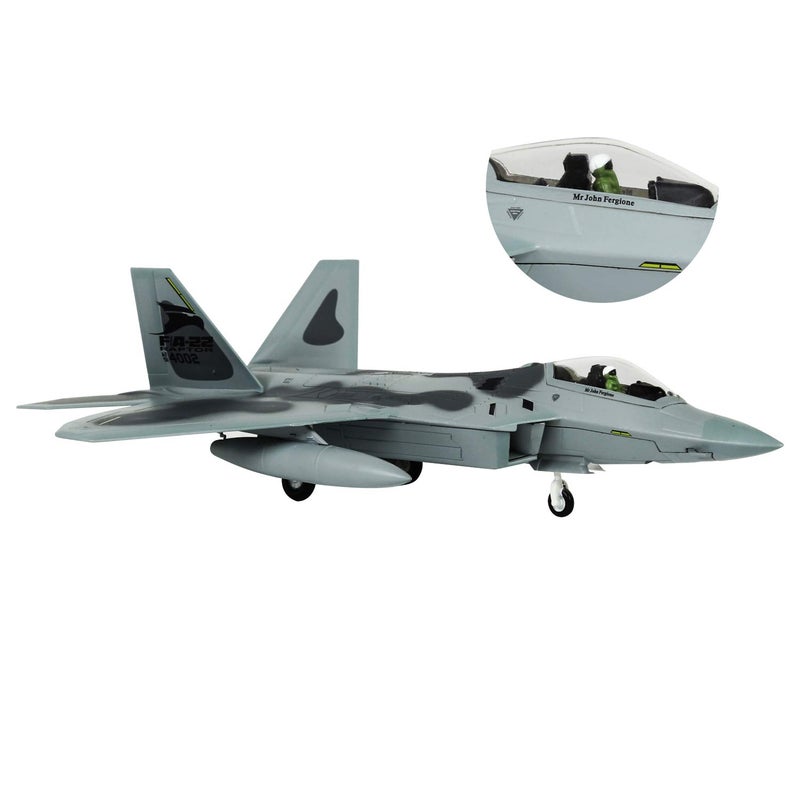 HANGHANG 1/100 Scale F-22 Raptor Fighter Attack Plane Metal Fighter Military Model Fairchild Republic Diecast Plane Model for Commemorate Collection or Gift - Image 2