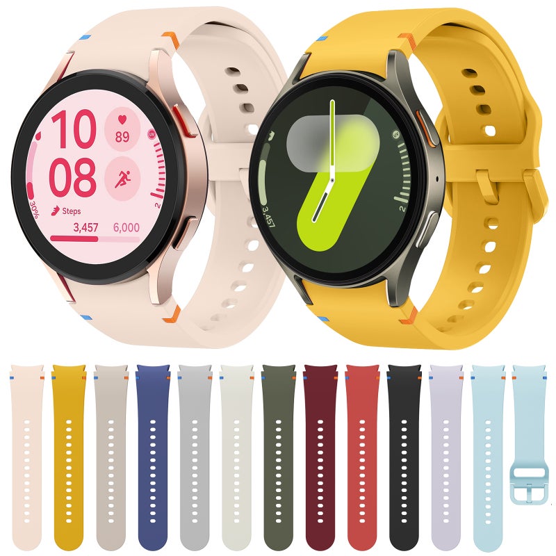 erorex For Samsung Galaxy Watch 6 Classic 43 / 47Mm Flat Sewing Design Silicone Watch Band(Black) - Image 5