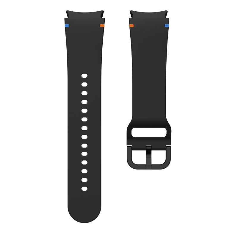 erorex For Samsung Galaxy Watch 6 Classic 43 / 47Mm Flat Sewing Design Silicone Watch Band(Black) - Image 4