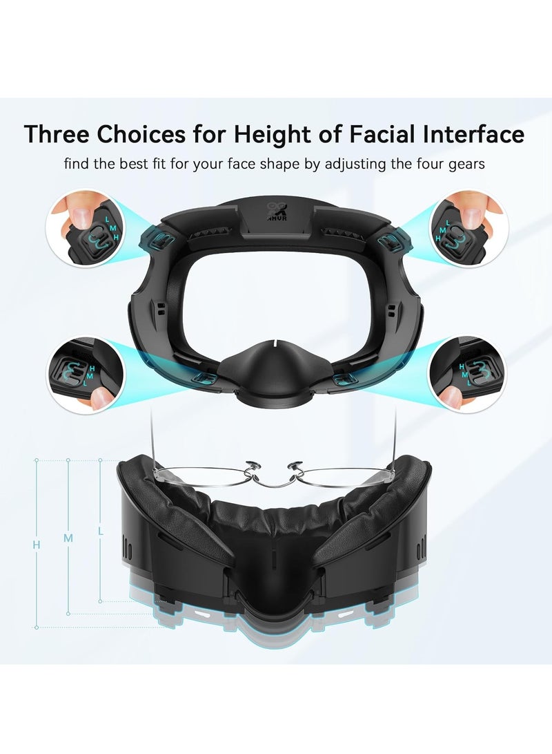 AMVR AMVR Face Cover Pad Facial Interface Compatible with Meta/Oculus Quest 3 Accessories, with Soft PU Face Cushion Pad Replacement and Breathable Ice Silk Cotton - Image 3