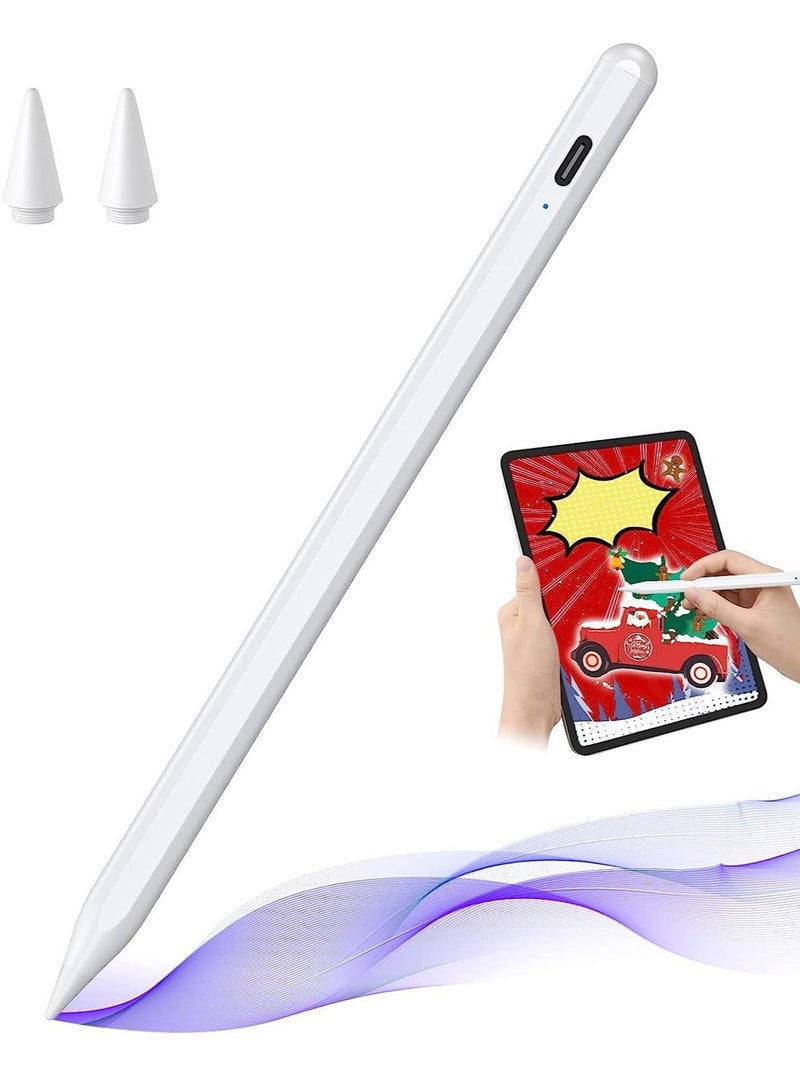 ELTRAZONE Stylus Pen for iPad with Tilt Sensitive and Fast Charge, iPad Pencil Compatible with 2018-2022 Apple iPad Pro 11/12.9 Inch,iPad 10/9/8/7/6 Gen,iPad Mini 5/6 Gen,iPad Air3/4/5 Gen - Image 1