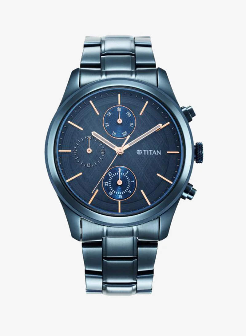 TITAN Men's Stainless Steel Analog Watch 1805QM01 - 42 mm