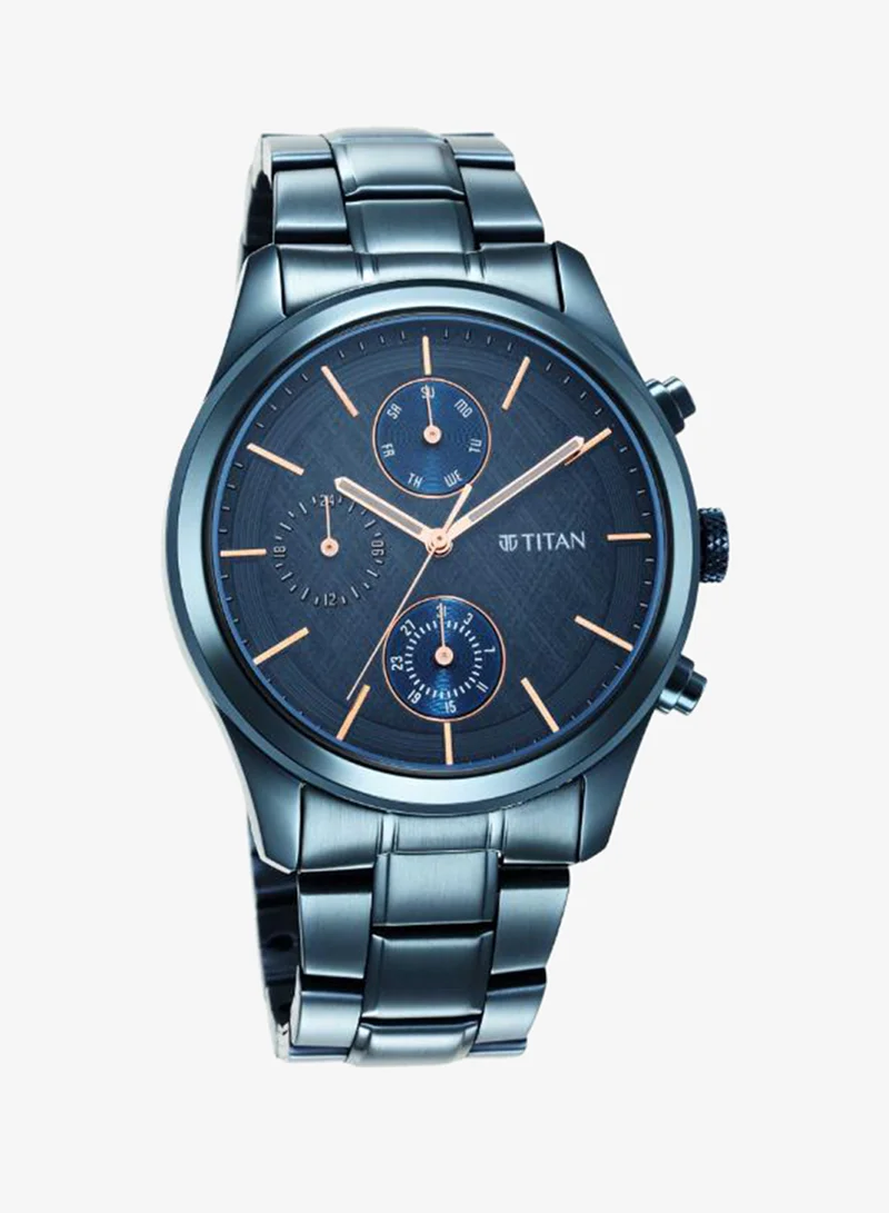 TITAN Men's Stainless Steel Analog Watch 1805QM01 - 42 mm