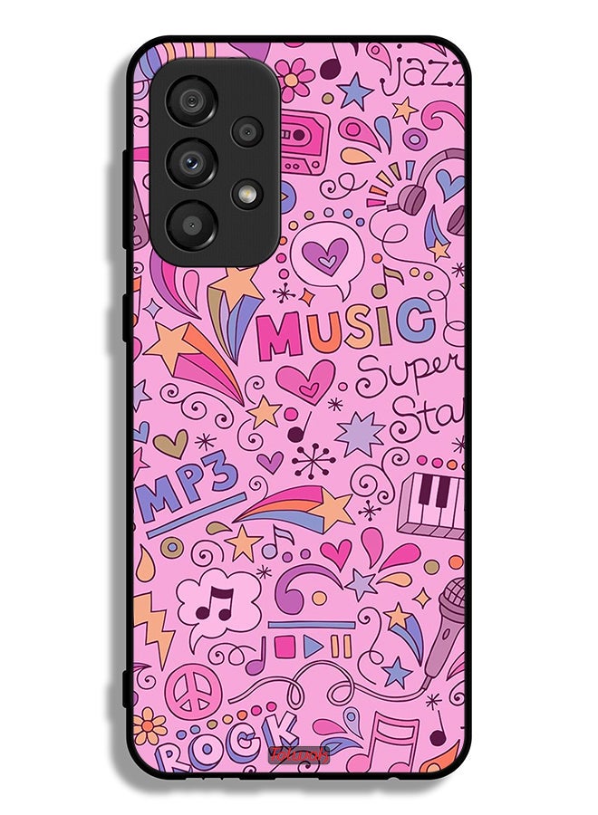 Tolwak Samsung Galaxy A33 5G Protective Case Cover Music Tags - Image 1